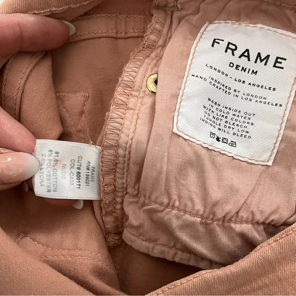 FRAME Denim/ Le skinny de Jeanne crop/ Peach coloured/ Stretch/ Size US 31 - Picture 5 of 9